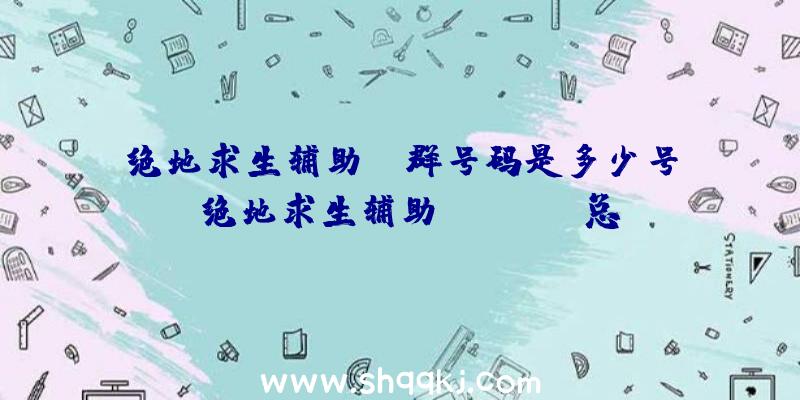 绝地求生辅助qq群号码是多少号、绝地求生辅助